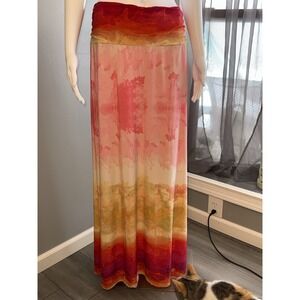 Cato Maxi Skirt Cottagecore Peasant Boho Festival Hippie Elastic With/cinched Lg